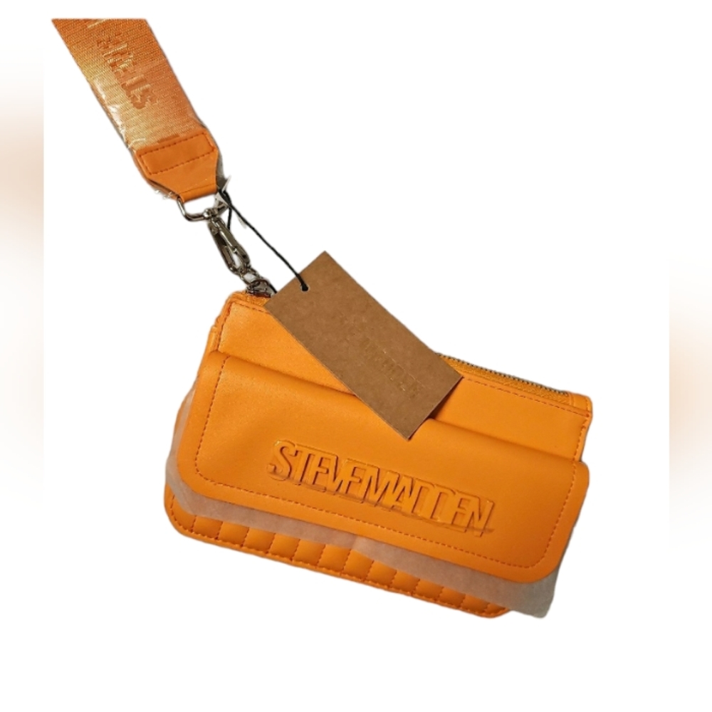 Steve Madden orange wristlet